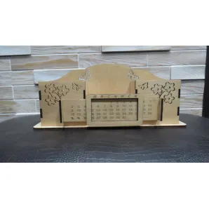 «Время и Порядок» - органайзер настольный деревянный с календарём